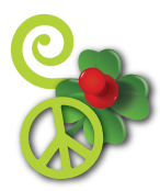 shamrock and peace sign